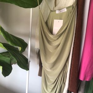 Mid Length Sage Green Dress